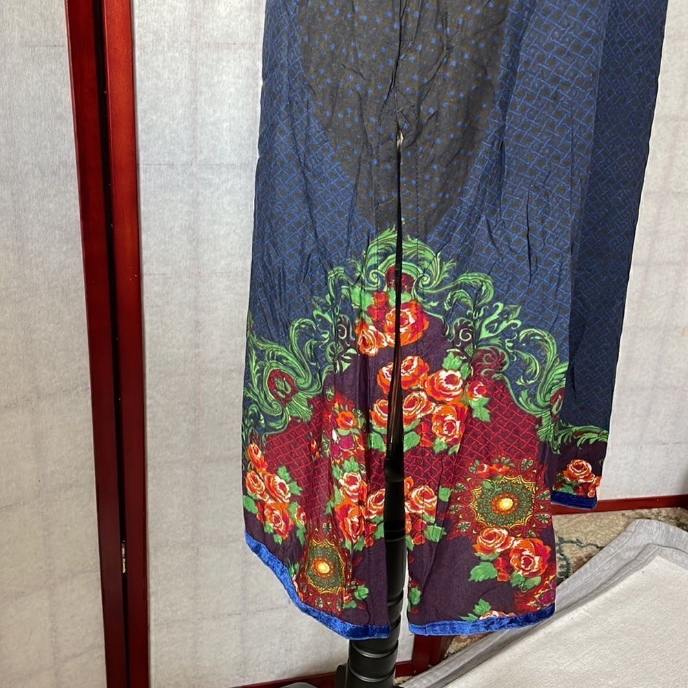 BIBA Bohemian Traditional Indian Long Sleeve Dress w/Floral Designs (Size: 8) - Picture 13 of 15